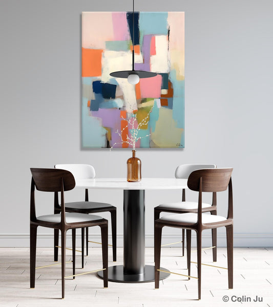 Extra Large Modern Wall Art, Acrylic Painting on Canvas, Contemporary Painting, Canvas Paintings for Dining Room, Original Abstract Painting-Silvia Home Craft