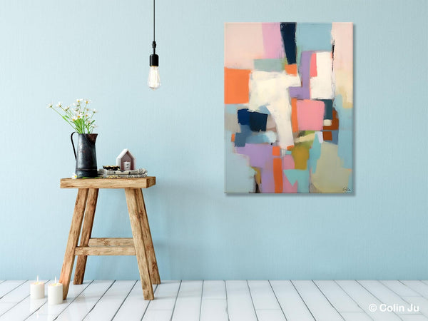 Extra Large Modern Wall Art, Acrylic Painting on Canvas, Contemporary Painting, Canvas Paintings for Dining Room, Original Abstract Painting-Silvia Home Craft
