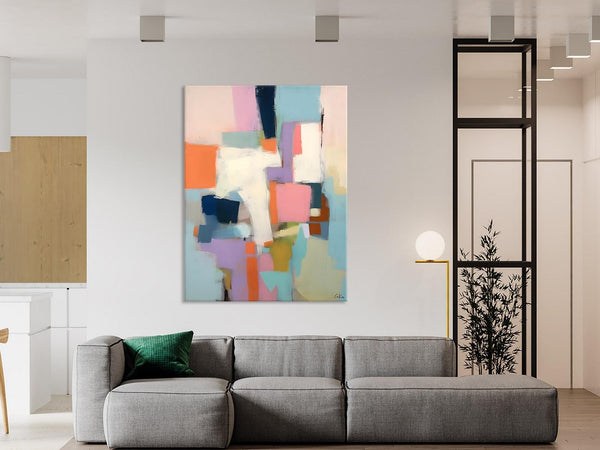 Extra Large Modern Wall Art, Acrylic Painting on Canvas, Contemporary Painting, Canvas Paintings for Dining Room, Original Abstract Painting-Silvia Home Craft