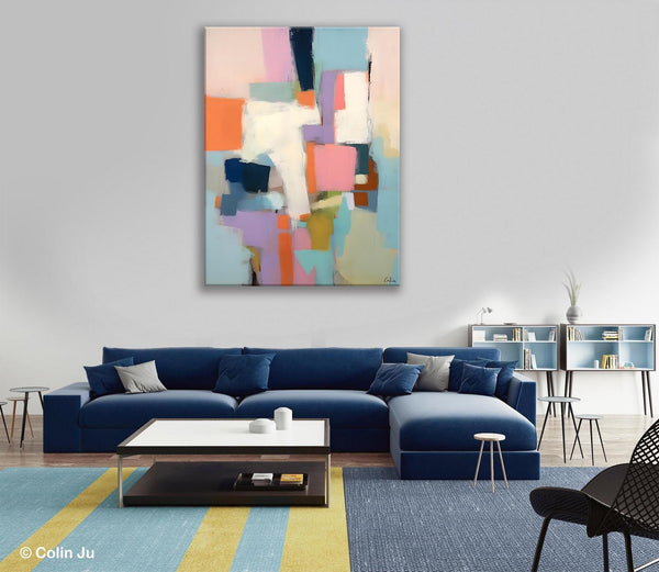 Extra Large Modern Wall Art, Acrylic Painting on Canvas, Contemporary Painting, Canvas Paintings for Dining Room, Original Abstract Painting-Silvia Home Craft