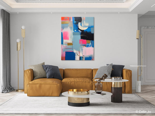 Large Painting Ideas for Living Room, Large Original Canvas Art, Contemporary Acrylic Painting on Canvas, Modern Abstract Wall Art Paintings-Silvia Home Craft