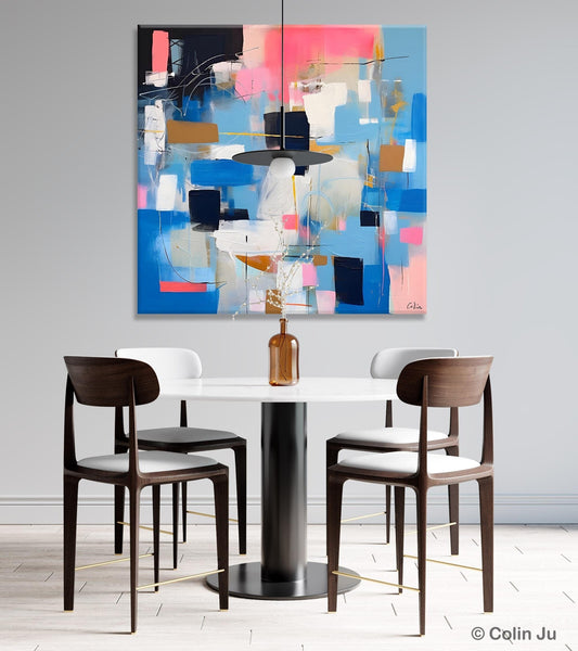 Modern Canvas Paintings, Contemporary Canvas Art, Original Modern Wall Art, Modern Acrylic Artwork, Large Abstract Painting for Dining Room-Silvia Home Craft