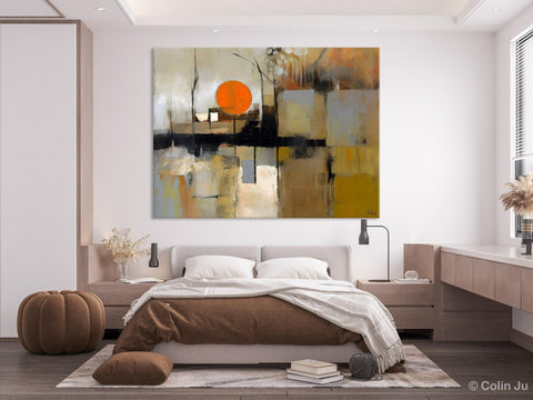 Large Wall Art Ideas for Living Room, Hand Painted Canvas Art, Oversized Canvas Paintings, Original Abstract Art, Contemporary Acrylic Art-Silvia Home Craft