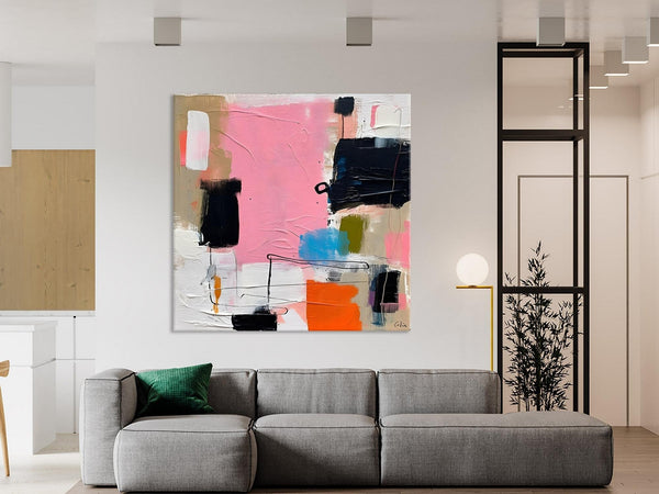 Modern Acrylic Artwork, Large Abstract Painting for Bedroom, Original Abstract Wall Art, Modern Canvas Paintings, Contemporary Canvas Art-Silvia Home Craft