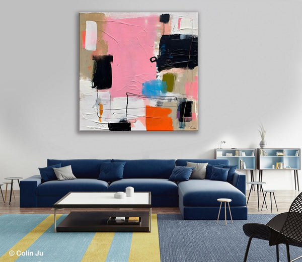 Modern Acrylic Artwork, Large Abstract Painting for Bedroom, Original Abstract Wall Art, Modern Canvas Paintings, Contemporary Canvas Art-Silvia Home Craft