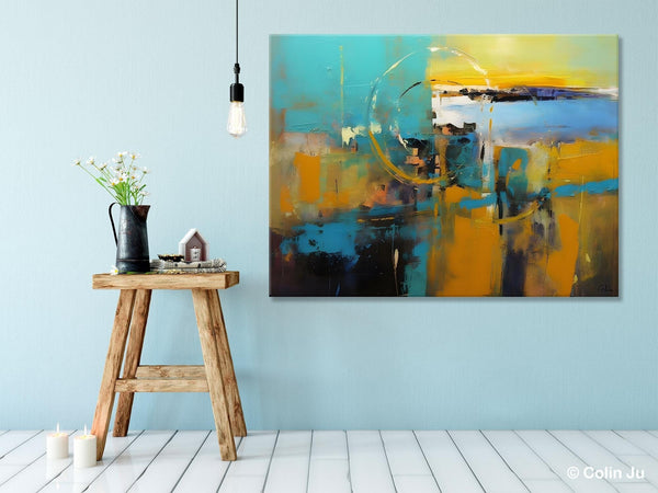 Oversized Canvas Paintings, Original Abstract Art, Hand Painted Canvas Art, Contemporary Acrylic Art, Huge Wall Art Ideas for Living Room-Silvia Home Craft