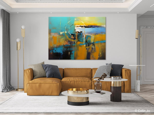 Oversized Canvas Paintings, Original Abstract Art, Hand Painted Canvas Art, Contemporary Acrylic Art, Huge Wall Art Ideas for Living Room-Silvia Home Craft