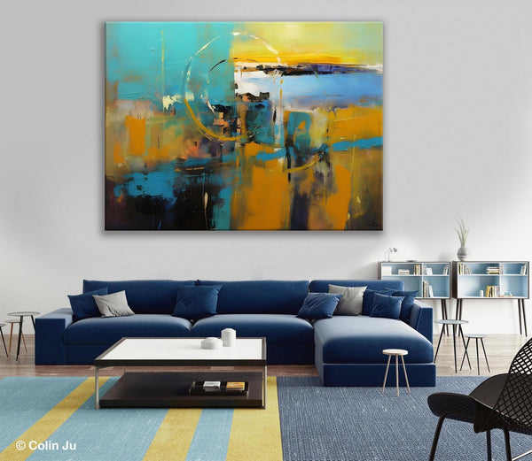 Oversized Canvas Paintings, Original Abstract Art, Hand Painted Canvas Art, Contemporary Acrylic Art, Huge Wall Art Ideas for Living Room-Silvia Home Craft