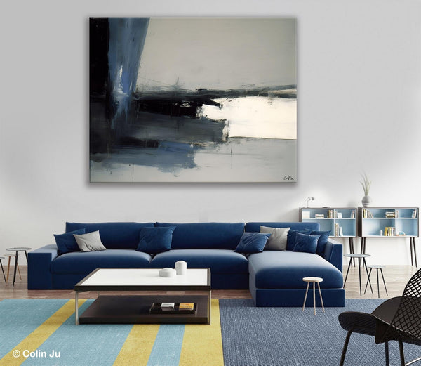 Extra Large Abstract Painting for Bedroom, Large Original Abstract Wall Art, Contemporary Acrylic Paintings, Abstract Paintings on Canvas-Silvia Home Craft