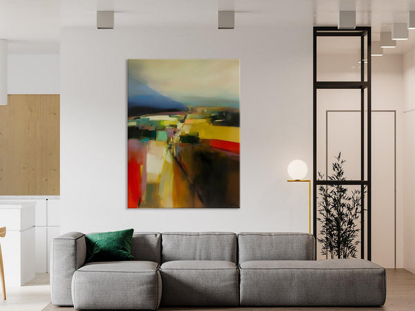 Abstract Landscape Artwork, Landscape Painting on Canvas, Contemporary Wall Art Paintings, Extra Large Original Art, Hand Painted Canvas Art-Silvia Home Craft