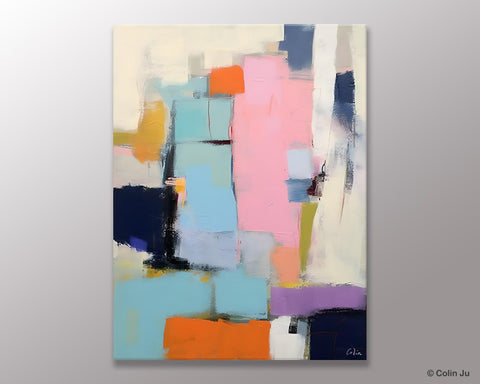 Original Canvas Art, Contemporary Acrylic Painting on Canvas, Large Wall Art Painting for Bedroom, Oversized Modern Abstract Wall Paintings-Silvia Home Craft