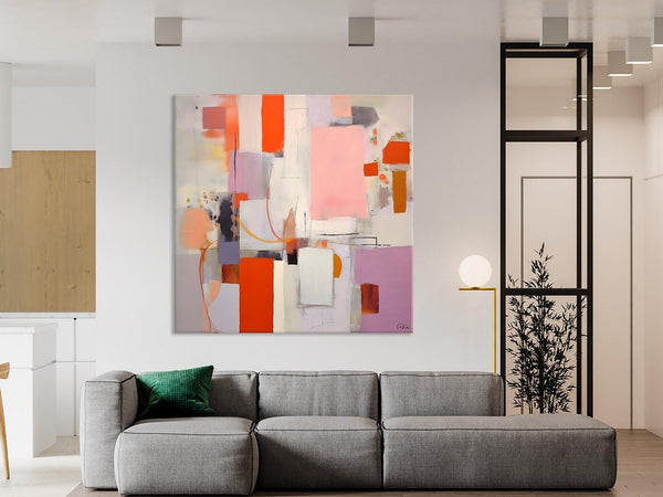 Original Abstract Wall Art, Modern Canvas Paintings, Large Abstract Painting for Bedroom, Modern Acrylic Artwork, Contemporary Canvas Art-Silvia Home Craft