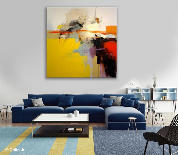 Modern Canvas Art Paintings, Contemporary Canvas Art, Original Modern Wall Art, Modern Acrylic Artwork, Large Abstract Paintings for Bedroom-Silvia Home Craft
