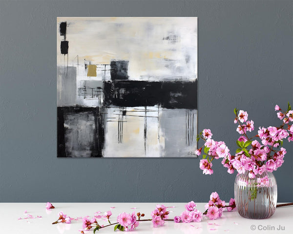 Contemporary Canvas Art for Bedroom, Modern Acrylic Artwork, Original Modern Paintings, Heavy Texture Canvas Art, Large Abstract Paintings-Silvia Home Craft