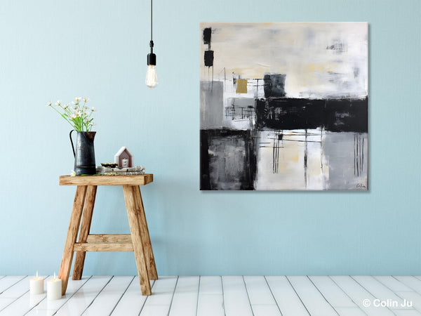 Contemporary Canvas Art for Bedroom, Modern Acrylic Artwork, Original Modern Paintings, Heavy Texture Canvas Art, Large Abstract Paintings-Silvia Home Craft