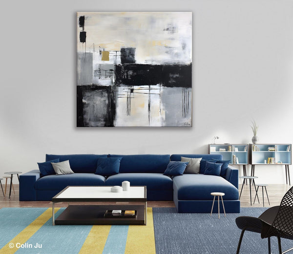 Contemporary Canvas Art for Bedroom, Modern Acrylic Artwork, Original Modern Paintings, Heavy Texture Canvas Art, Large Abstract Paintings-Silvia Home Craft