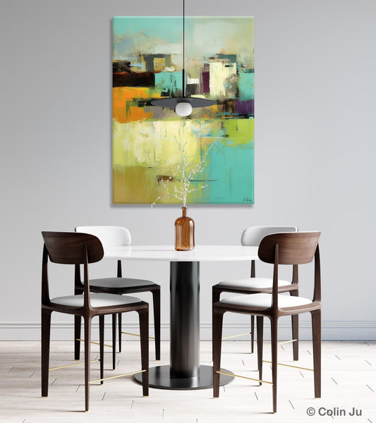 Contemporary Wall Art Paintings, Abstract Wall Paintings, Extra Large Paintings for Dining Room, Hand Painted Canvas Art, Original Artowrk-Silvia Home Craft