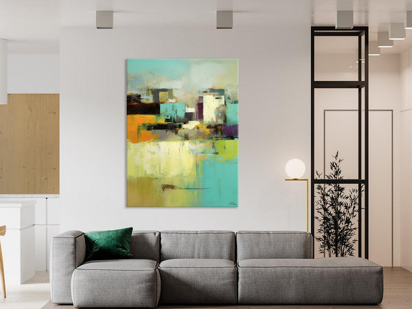 Contemporary Wall Art Paintings, Abstract Wall Paintings, Extra Large Paintings for Dining Room, Hand Painted Canvas Art, Original Artowrk-Silvia Home Craft