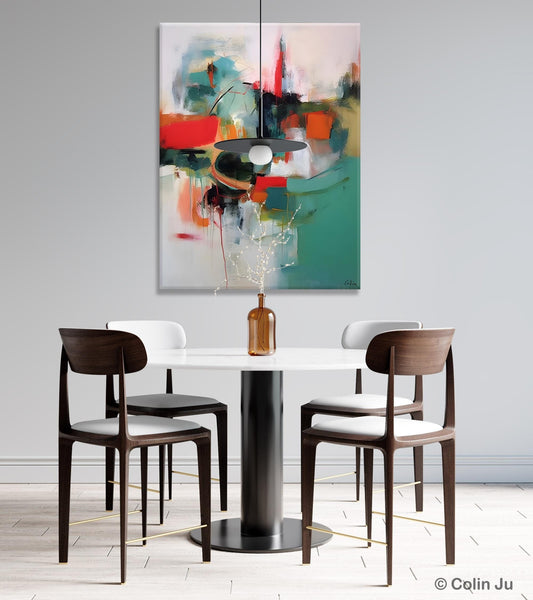 Abstract Wall Paintings, Extra Large Paintings for Dining Room, Hand Painted Canvas Art, Original Artowrk, Contemporary Wall Art Paintings-Silvia Home Craft