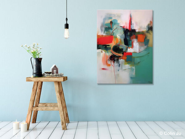 Abstract Wall Paintings, Extra Large Paintings for Dining Room, Hand Painted Canvas Art, Original Artowrk, Contemporary Wall Art Paintings-Silvia Home Craft