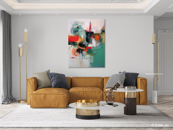 Abstract Wall Paintings, Extra Large Paintings for Dining Room, Hand Painted Canvas Art, Original Artowrk, Contemporary Wall Art Paintings-Silvia Home Craft