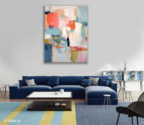 Large Wall Art Painting for Bedroom, Original Canvas Art, Contemporary Acrylic Painting on Canvas, Oversized Modern Abstract Wall Paintings-Silvia Home Craft