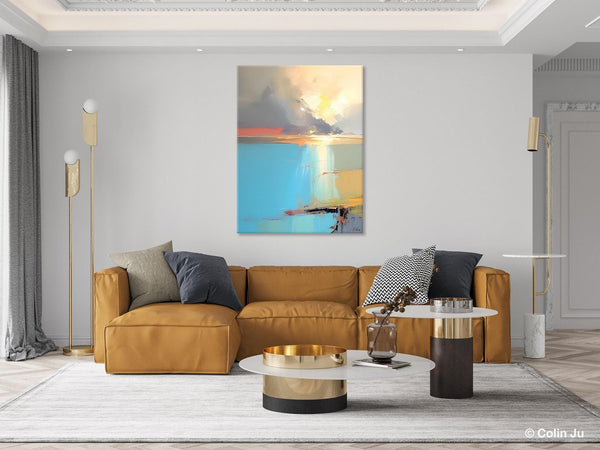 Contemporary Acrylic Painting on Canvas, Large Original Artwork, Large Landscape Paintings for Living Room, Modern Canvas Art Paintings-Silvia Home Craft