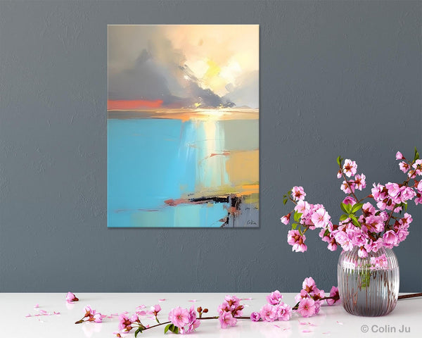 Contemporary Acrylic Painting on Canvas, Large Original Artwork, Large Landscape Paintings for Living Room, Modern Canvas Art Paintings-Silvia Home Craft