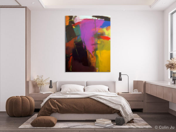 Large Original Abstract Wall Art, Contemporary Acrylic Paintings, Extra Large Abstract Painting for Dining Room, Abstract Painting on Canvas-Silvia Home Craft