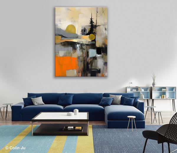 Original Canvas Art, Contemporary Acrylic Painting on Canvas, Large Wall Art Painting for Bedroom, Oversized Modern Abstract Wall Paintings-Silvia Home Craft