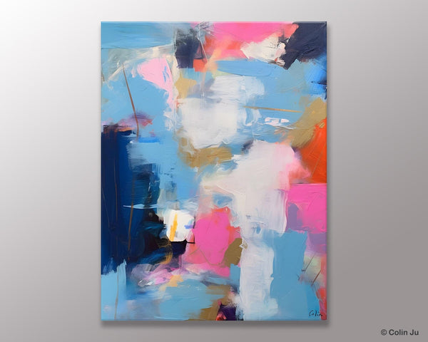 Oversized Modern Abstract Wall Paintings, Original Canvas Art, Contemporary Acrylic Painting on Canvas, Large Wall Art Painting for Bedroom-Silvia Home Craft