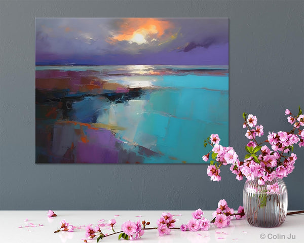 Original Landscape Abstract Painting, Landscape Canvas Paintings for Dining Room, Extra Large Modern Wall Art, Acrylic Painting on Canvas-Silvia Home Craft
