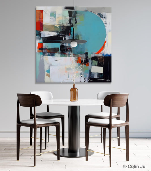 Modern Acrylic Artwork, Original Modern Paintings, Contemporary Canvas Art for Bedroom, Heavy Texture Canvas Art, Large Abstract Paintings-Silvia Home Craft