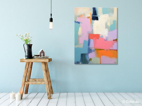 Contemporary Paintings on Canvas, Large Wall Art Painting for Dining Room, Original Abstract Wall Art, Oversized Abstract Wall Art Paintings-Silvia Home Craft