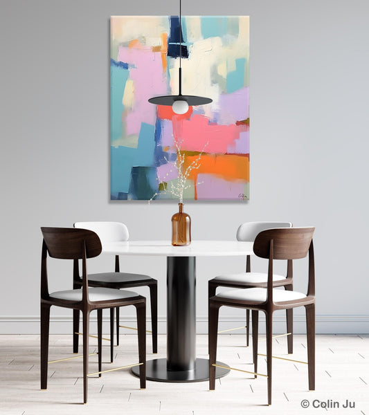 Contemporary Paintings on Canvas, Large Wall Art Painting for Dining Room, Original Abstract Wall Art, Oversized Abstract Wall Art Paintings-Silvia Home Craft
