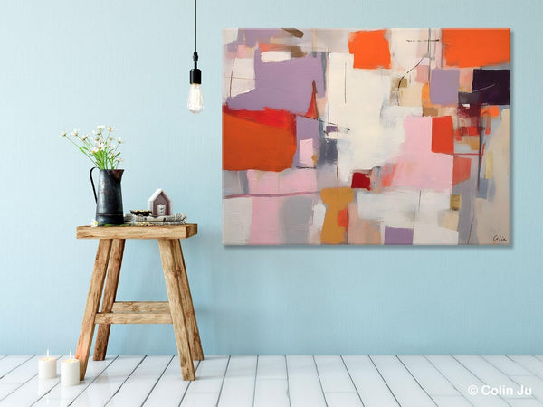 Acrylic Paintings on Canvas, Large Original Abstract Art, Contemporary Acrylic Painting on Canvas, Oversized Modern Abstract Wall Paintings-Silvia Home Craft