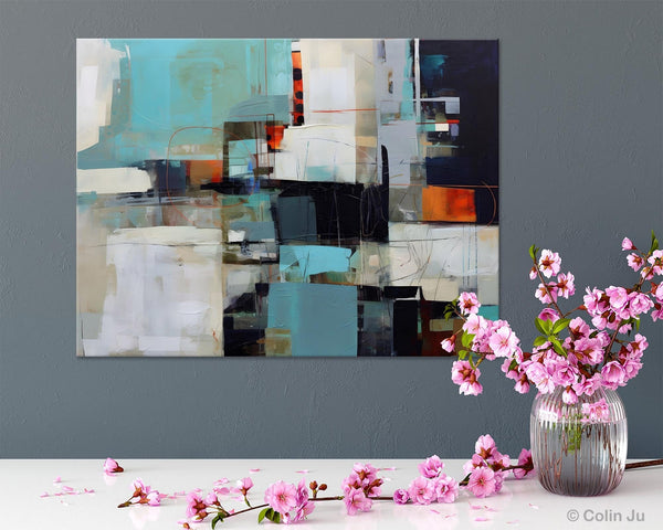 Extra Large Paintings for Dining Room, Abstract Wall Paintings, Hand Painted Canvas Art, Original Artowrk, Contemporary Wall Art Paintings-Silvia Home Craft