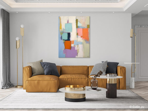 Contemporary Paintings on Canvas, Large Wall Art Painting for Dining Room, Original Abstract Wall Art Painting, Abstract Paintings on Canvas-Silvia Home Craft