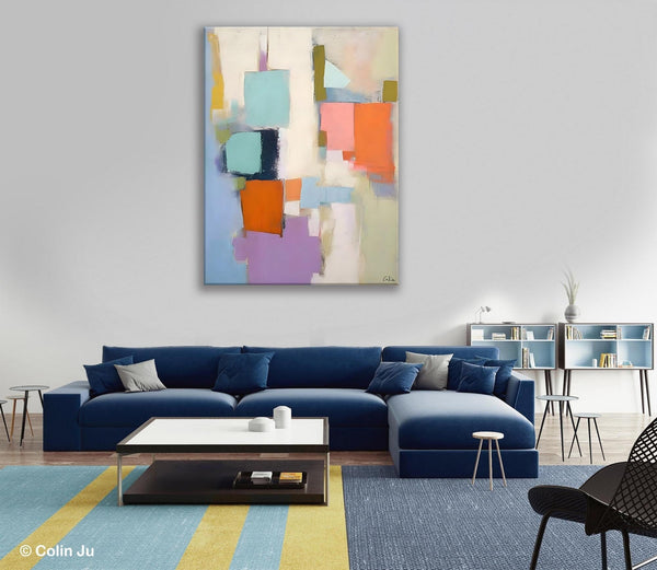Contemporary Paintings on Canvas, Large Wall Art Painting for Dining Room, Original Abstract Wall Art Painting, Abstract Paintings on Canvas-Silvia Home Craft