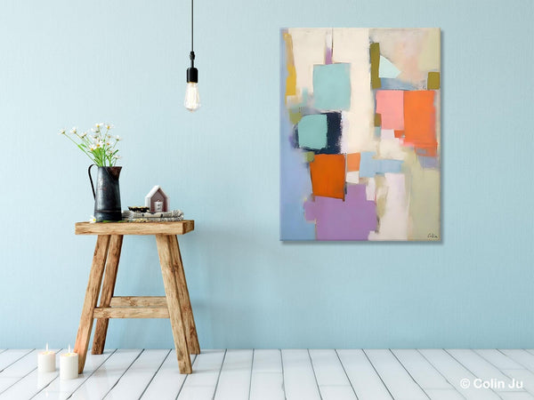 Contemporary Paintings on Canvas, Large Wall Art Painting for Dining Room, Original Abstract Wall Art Painting, Abstract Paintings on Canvas-Silvia Home Craft