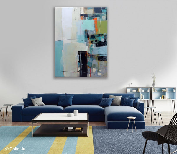 Abstract Wall Paintings, Large Contemporary Wall Art, Extra Large Paintings for Bedroom, Hand Painted Canvas Art, Original Modern Painting-Silvia Home Craft