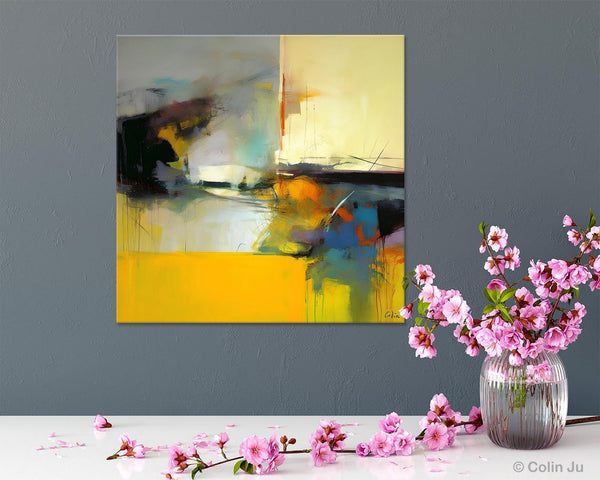 Simple Modern Acrylic Artwork, Modern Canvas Paintings, Large Abstract Art for Bedroom, Original Abstract Wall Art, Contemporary Canvas Art-Silvia Home Craft