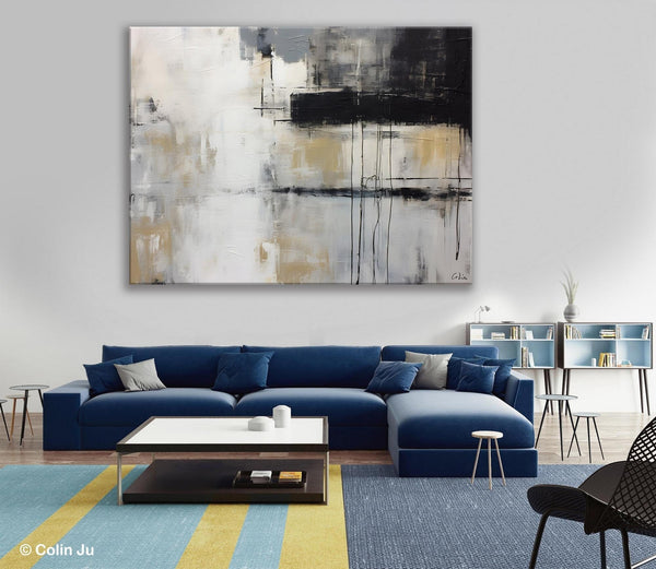 Hand Painted Original Canvas Art, Contemporary Acrylic Paintings, Large Wall Art Painting for Bedroom, Oversized Modern Abstract Paintings-Silvia Home Craft