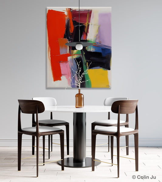 Contemporary Acrylic Paintings, Red Abstract Paintings, Modern Wall Art for Living Room, Original Abstract Art, Abstract Painting on Canvas-Silvia Home Craft