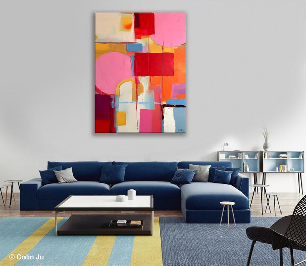 Large Wall Art Painting for Living Room, Large Modern Canvas Wall Paintings, Original Abstract Art, Contemporary Acrylic Painting on Canvas-Silvia Home Craft