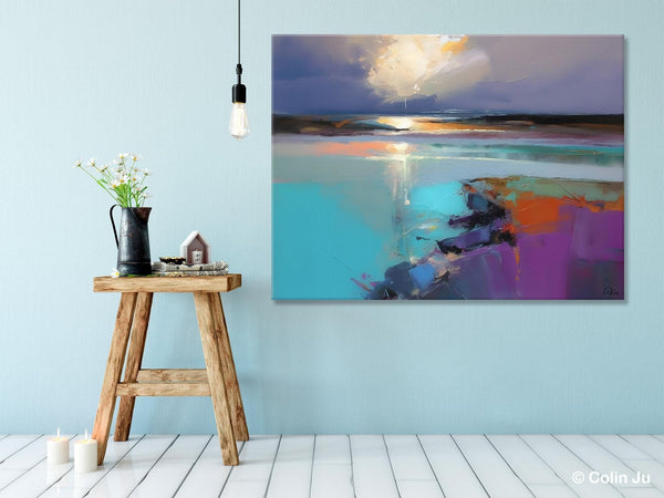 Original Landscape Paintings, Landscape Canvas Paintings for Living Room, Extra Large Modern Wall Art Paintings, Acrylic Painting on Canvas-Silvia Home Craft