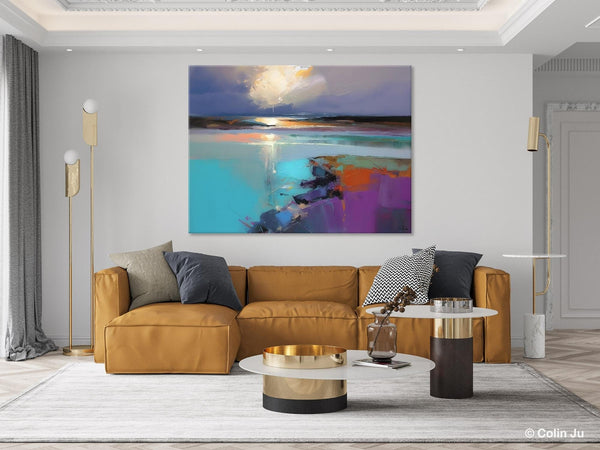 Original Landscape Paintings, Landscape Canvas Paintings for Living Room, Extra Large Modern Wall Art Paintings, Acrylic Painting on Canvas-Silvia Home Craft
