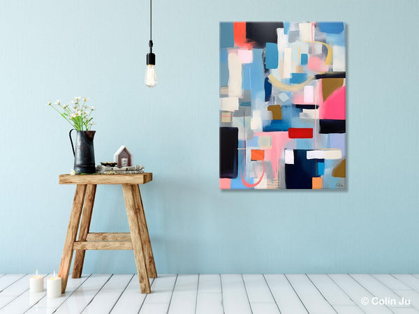 Original Modern Artwork, Contemporary Acrylic Painting on Canvas, Large Wall Art Painting for Bedroom, Oversized Abstract Wall Art Paintings-Silvia Home Craft