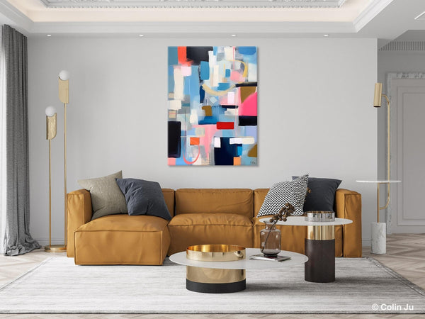 Original Modern Artwork, Contemporary Acrylic Painting on Canvas, Large Wall Art Painting for Bedroom, Oversized Abstract Wall Art Paintings-Silvia Home Craft