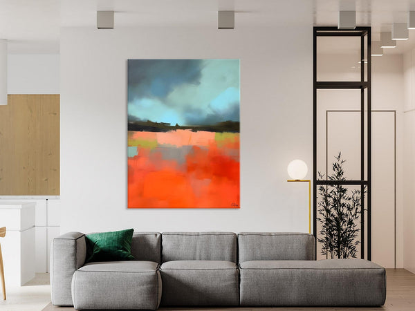 Original Canvas Artwork, Contemporary Acrylic Painting on Canvas, Large Wall Art Painting for Bedroom, Oversized Abstract Wall Art Paintings-Silvia Home Craft